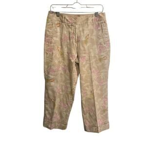 Tommy‎ Bahama Hawaiian Print Cotton Silk Crop Pants - Size 8